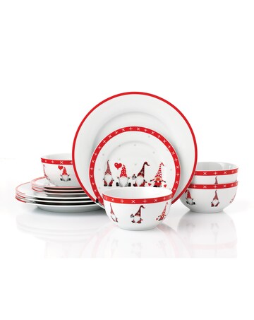 12pc Nordic Gnome Dinner Set