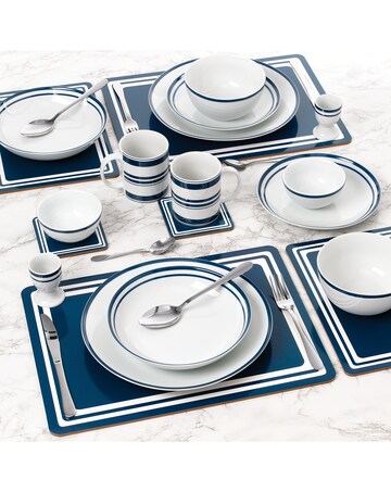 80pc Blue Bistro Dinner Set