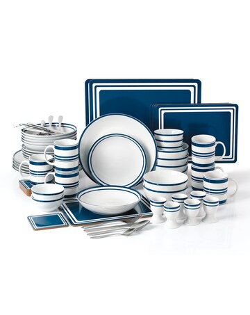 80pc Blue Bistro Dinner Set