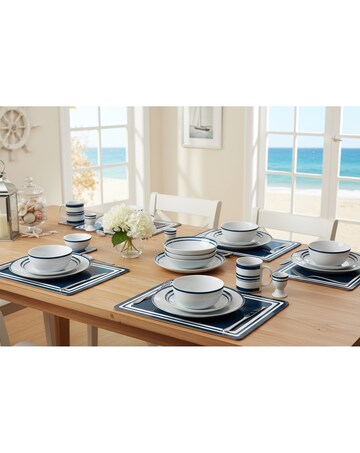 80pc Blue Bistro Dinner Set