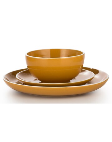 12pc Saffron Yellow Dinner Set