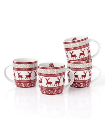 4pk Nordic Reindeer Dream Mug Set