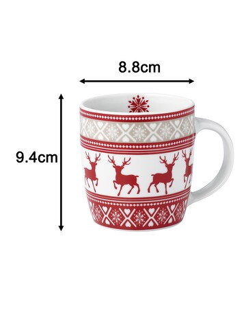 4pk Nordic Reindeer Dream Mug Set