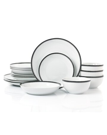 16pc St Ives Dinner Set Black