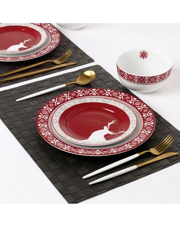 12pc Nordic Reindeer Dinner Set