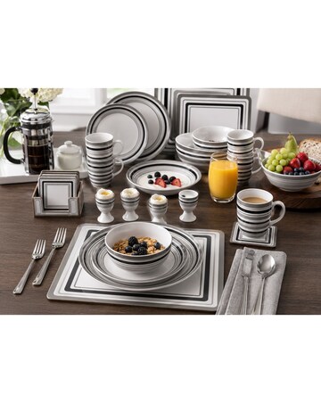 80pc Brompton Grey Combo Dinner Set