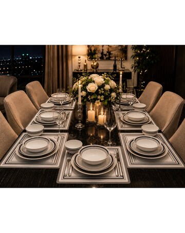 80pc Brompton Grey Combo Dinner Set