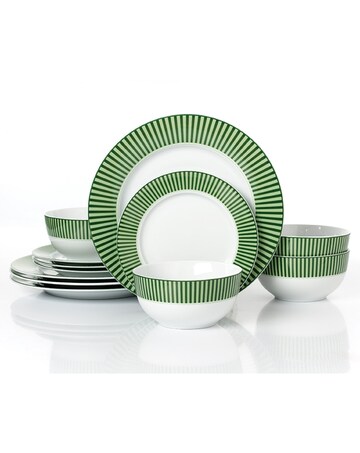 12pc Belmont Green Stripe DESIGN