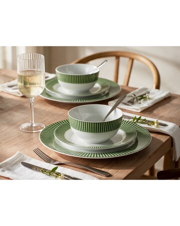 12pc Belmont Green Stripe DESIGN