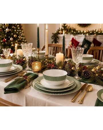 12pc Belmont Green Stripe DESIGN