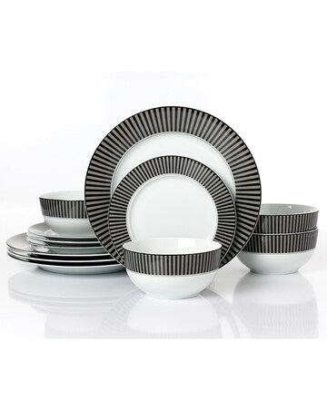12pc Belmont Black Stripe DESIGN
