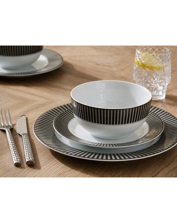 12pc Belmont Black Stripe DESIGN