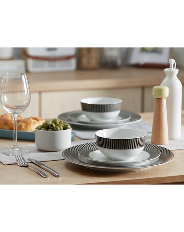 12pc Belmont Black Stripe DESIGN