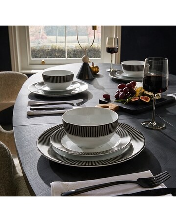 12pc Belmont Black Stripe DESIGN