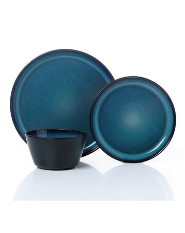 12pc Blue Reactive Glaze Lipped