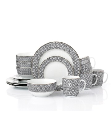 16pc Black Diamond Dinner Set with