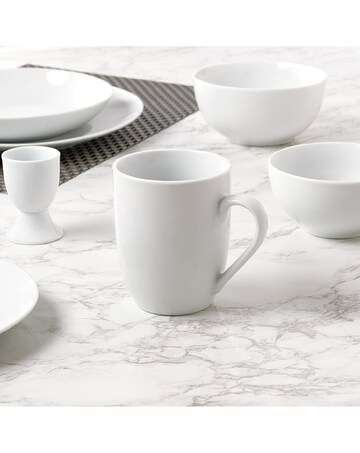 42pc White Porcelain Coup D/set