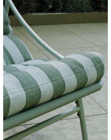Charles Bentley Porto Relaxing Green Stripe Bistro Set