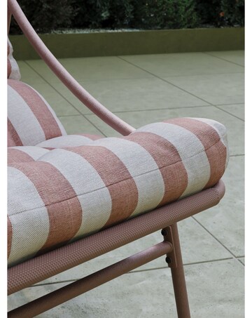 Charles Bentley Porto Relaxing Terracotta Stripe Bistro Set