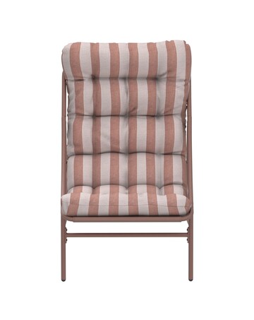 Charles Bentley Porto Relaxing Terracotta Stripe Bistro Set