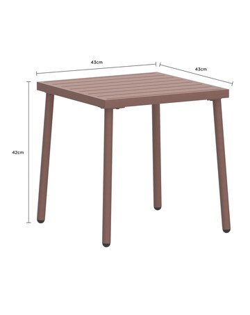 Charles Bentley Porto Relaxing Terracotta Stripe Bistro Set