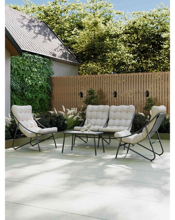Charles Bentley Porto Relaxing 4 Seater Lounge Set