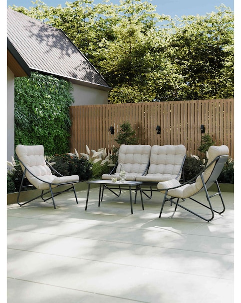 Charles Bentley Porto Relaxing 4 Seater Lounge Set