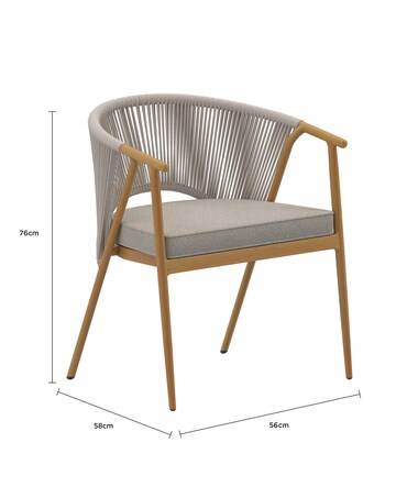 Charles Bentley Almada Rope Weave Bistro Set