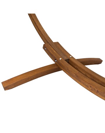 Charles Bentley Garden Hammock With Wooden Arc Stand One Person