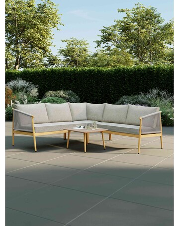 Charles Bentley Almada Rope Weave 4-5 Seater Corner Lounge Set