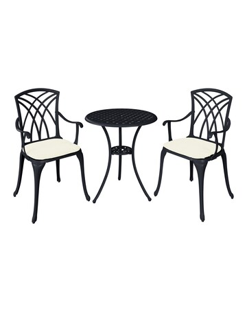 Charles Bentley Cast Aluminium Bistro Table And Chairs Set
