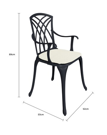 Charles Bentley Cast Aluminium Bistro Table And Chairs Set