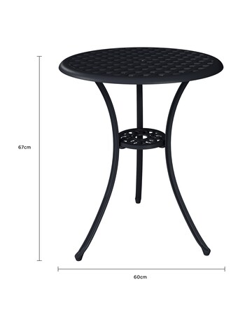 Charles Bentley Cast Aluminium Bistro Table And Chairs Set