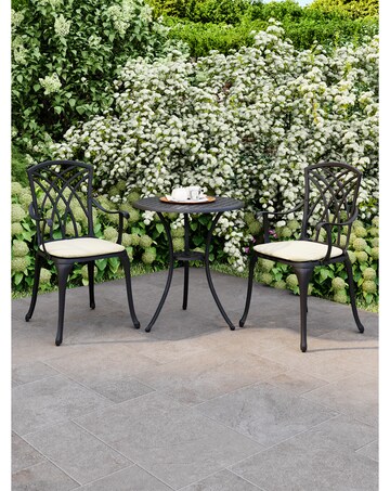 Charles Bentley Cast Aluminium Bistro Table And Chairs Set