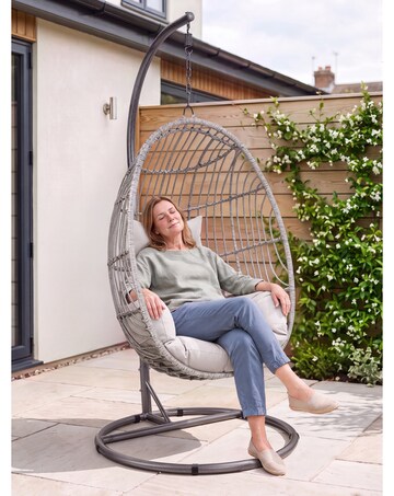 Charles Bentley Egg Shaped Rattan Swing Chair