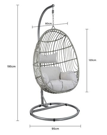 Charles Bentley Egg Shaped Rattan Swing Chair