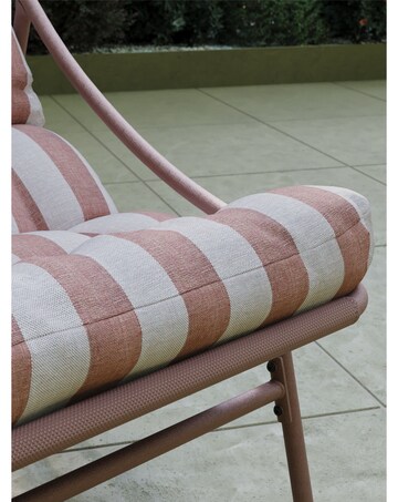 Charles Bentley Porto Relaxing Terracotta Stripe Rocking Chair