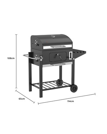 Charles Bentley Ottimo American Grill Charcoal Height Adjustable Barbeque