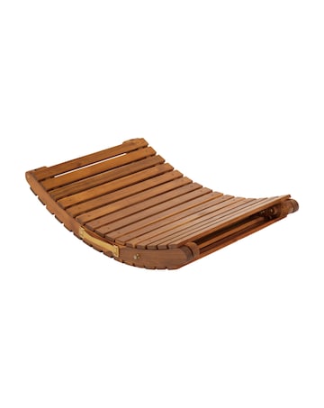 Charles Bentley Folding Curved FSC Wooden Sun Lounger