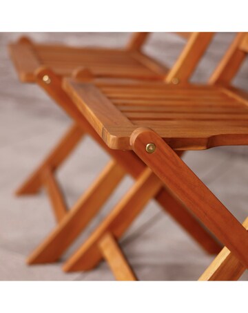 Charles Bentley Pair of FSC Wooden Foldable Chairs