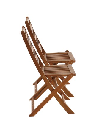 Charles Bentley Pair of FSC Wooden Foldable Chairs