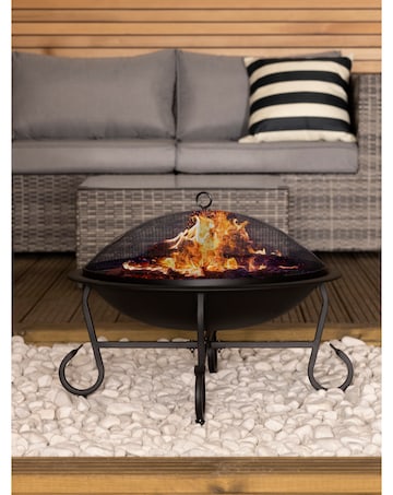 Charles Bentley Snug Alicante Steel Fire Pit
