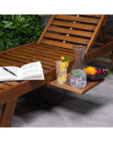 Charles Bentley FSC Certified Wooden Reclining Sun Lounger