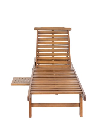 Charles Bentley FSC Certified Wooden Reclining Sun Lounger