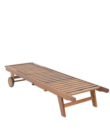 Charles Bentley FSC Certified Wooden Reclining Sun Lounger