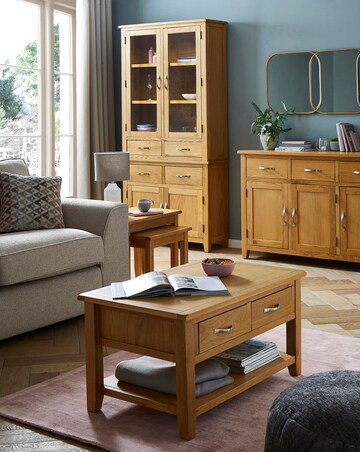 Norfolk Oak and Oak Veneer 2 Door 2 Drawer Sideboard