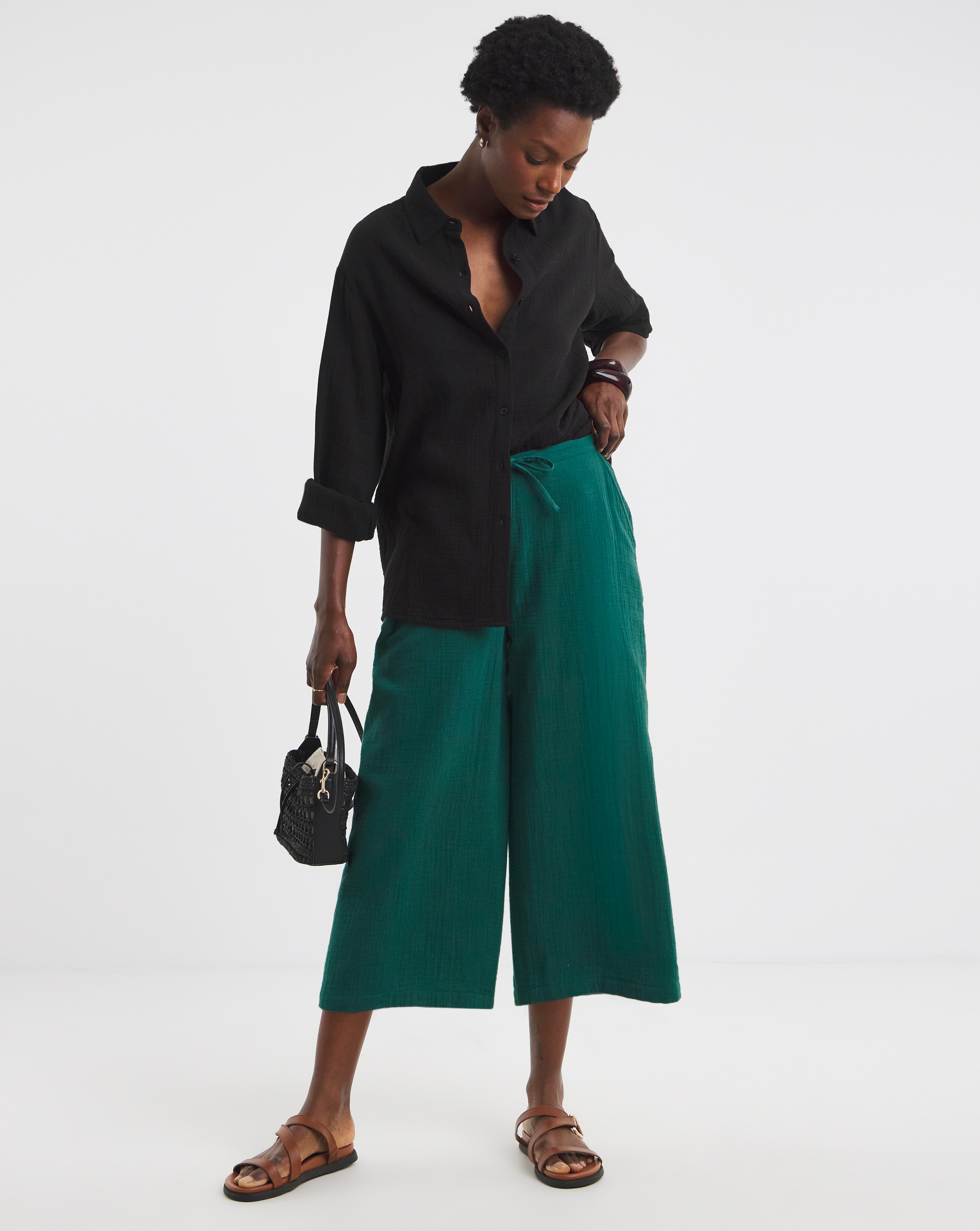 Pure Cotton Wide Leg Culottes