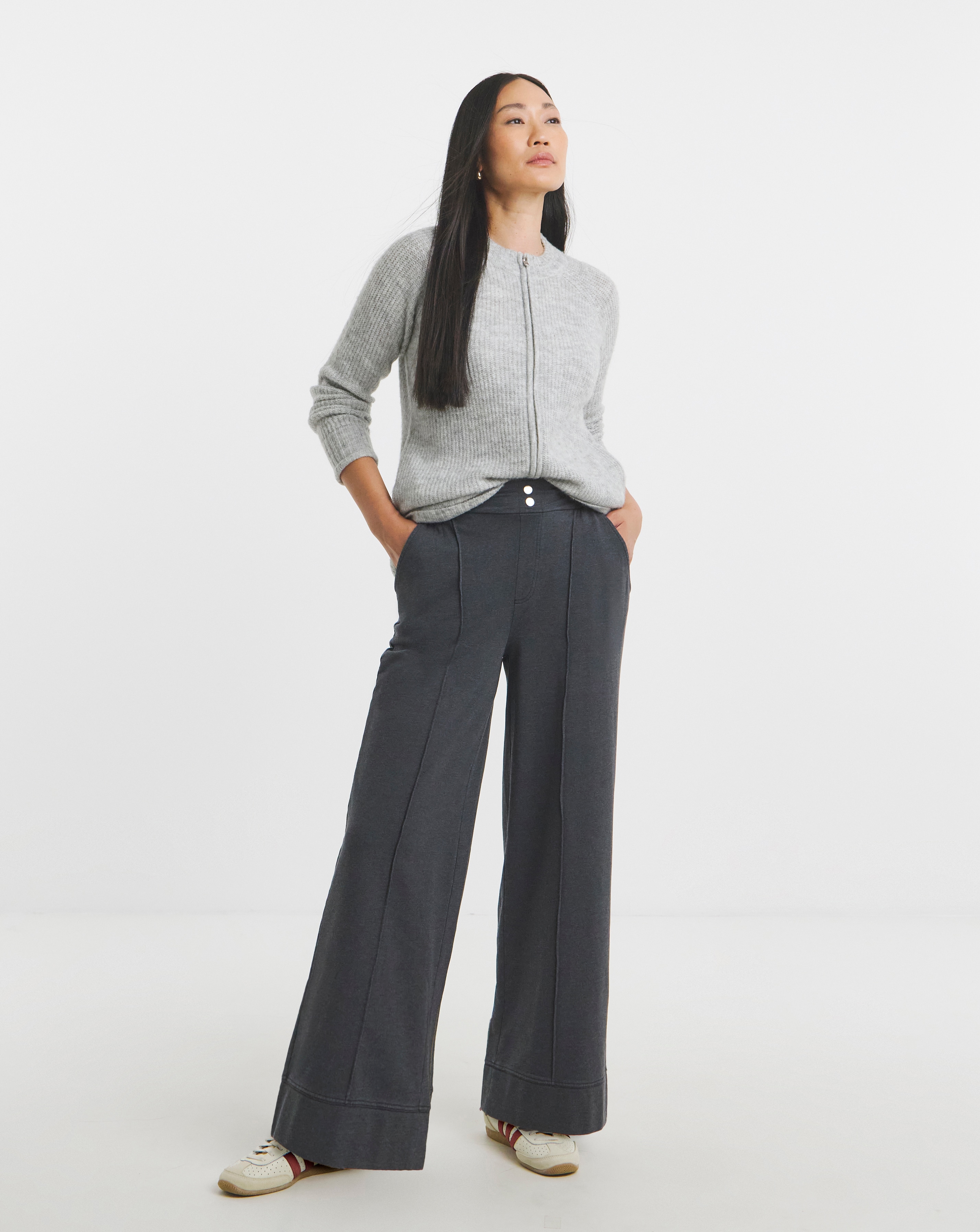 Jersey Wide Leg Trouser