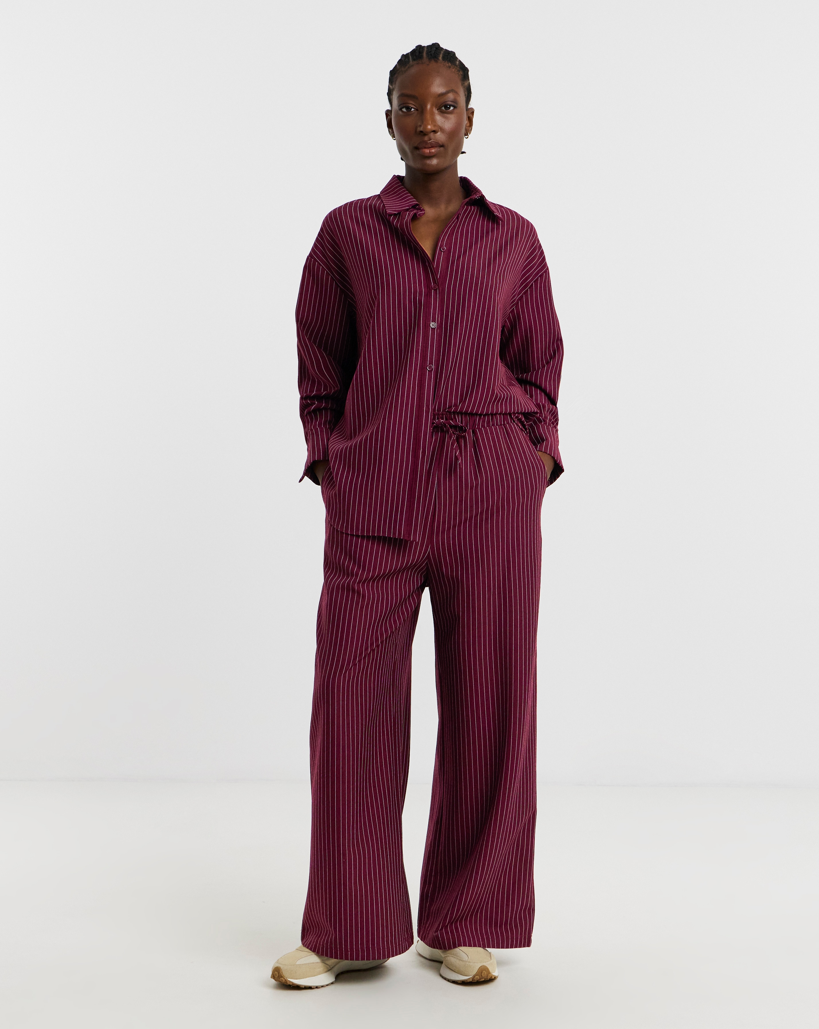 Drawstring Wide Leg Trouser