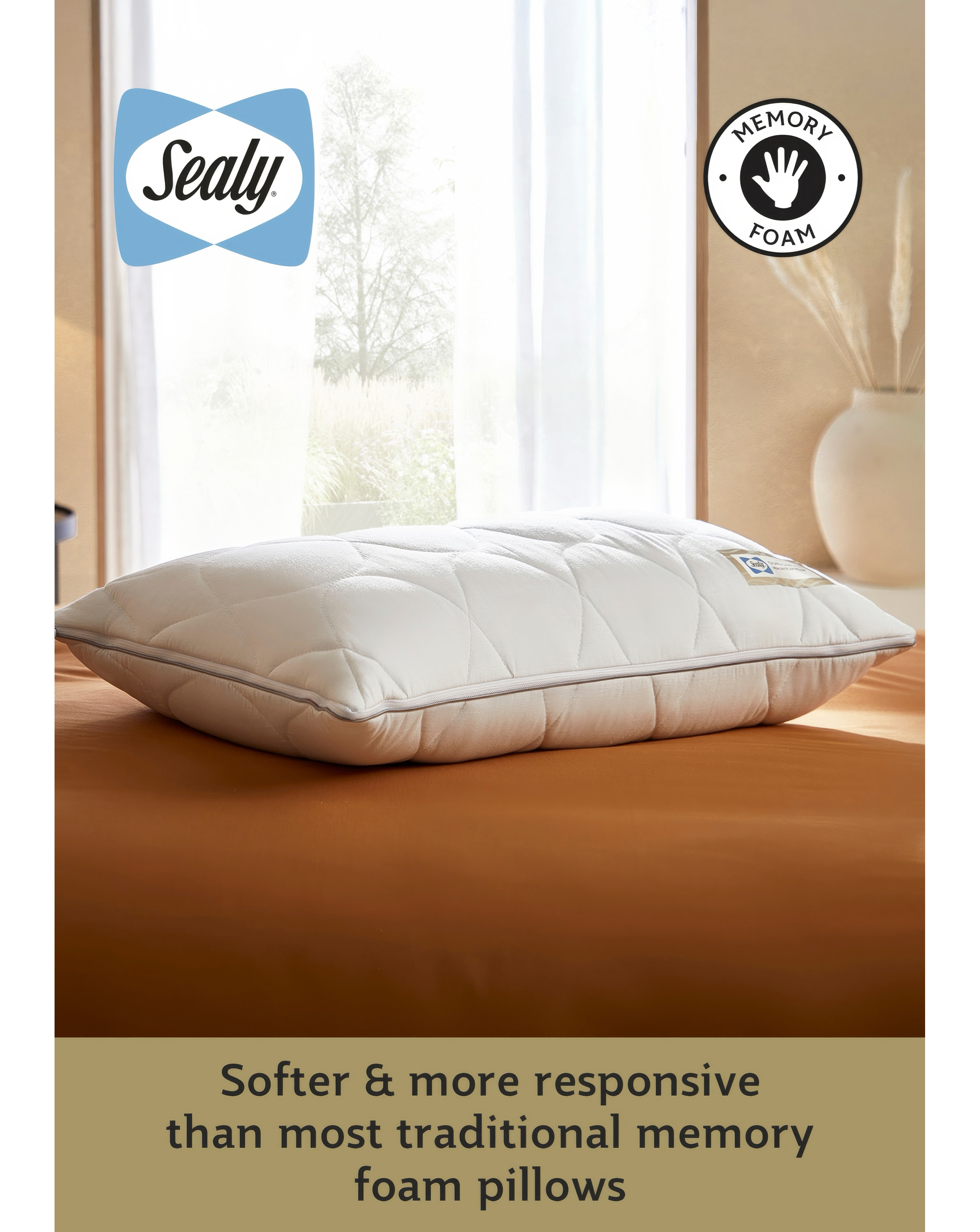 Sealy Snuggledown Memory Foam Airflow Pillow Sealy Perfect Chill